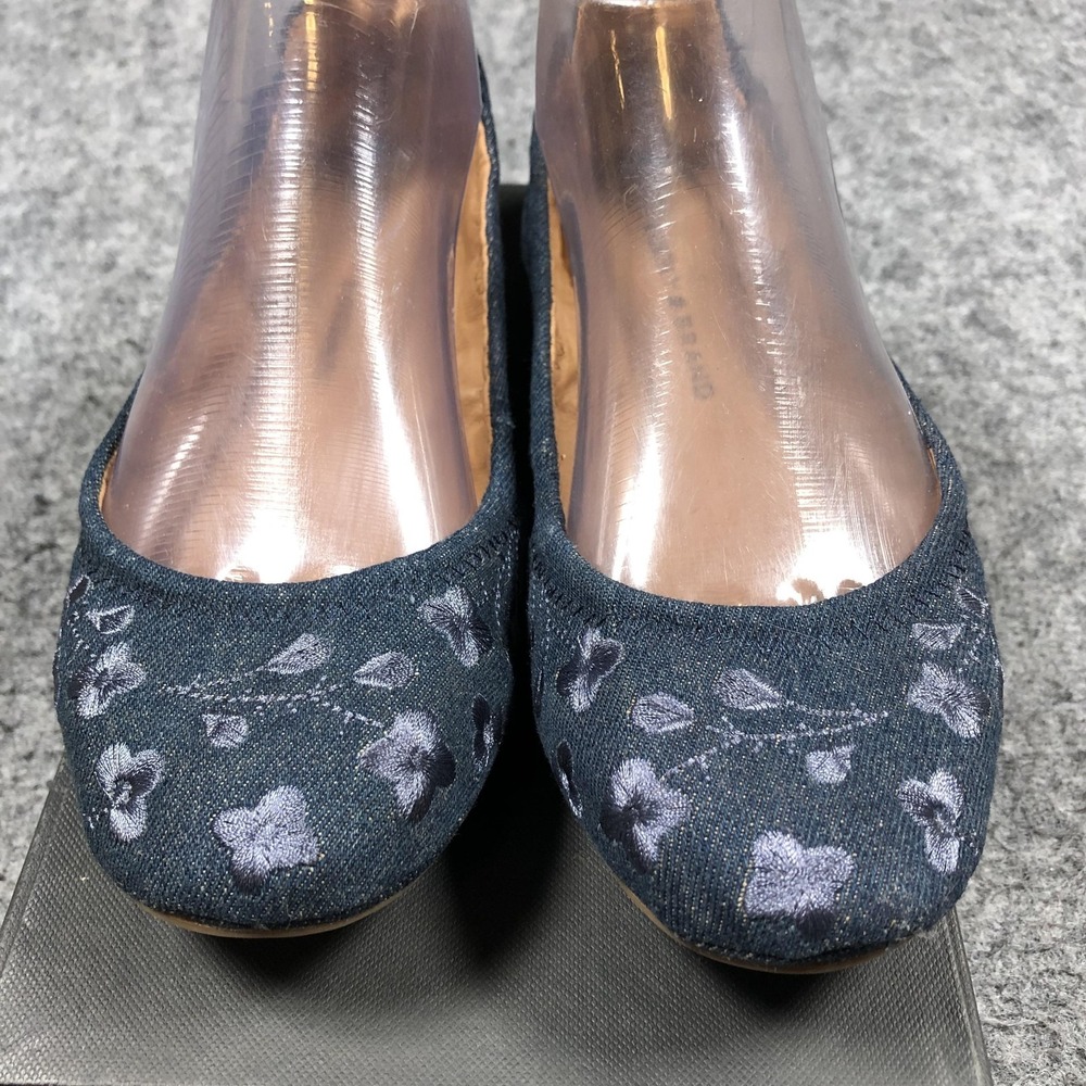 Lucky Brand Shoes Womens Size 7 Blue Denim Floral Slip On Ballet Flats LP-ECHO2 - Picture 4 of 16